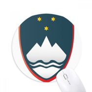 Dıythinker Slovenya Ulusal Amblem Ülke Baskılı Yuvarlak Kaymaz Kauçuk Mouse Pad