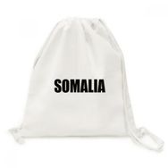 Dıythinker Somalia Ülke Adı Siyah Kanvas İpli Sırt Çantası