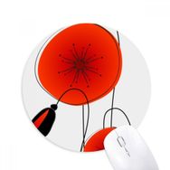Dıythinker Soyut Çiçekler Boyama Mısır Gelincik Baskılı Yuvarlak Kaymaz Kauçuk Mouse Pad