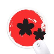 Dıythinker Soyut Fırça Boyama Japon Baskılı Yuvarlak Kaymaz Kauçuk Mouse Pad