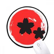 Dıythinker Soyut Fırça Boyama Japonya Yuvarlak Kaymaz Mouse Pad