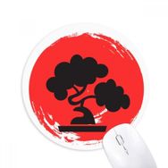 Dıythinker Soyut Fırça Japon Desenli Baskılı Yuvarlak Kaymaz Kauçuk Mouse Pad