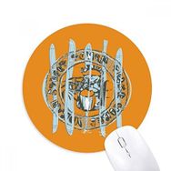 Dıythinker Soyut Hayvan Çizgi Film Kombinasyonu Desen Baskılı Yuvarlak Kaymaz Kauçuk Mouse Pad