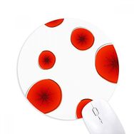 Dıythinker Soyut Kırmızı Daire Çiçekler Sanat Boyama Baskılı Yuvarlak Kaymaz Kauçuk Mouse Pad