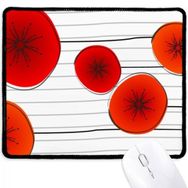 Dıythinker Soyut Kırmızı Daire Çiçekler Sanat Boyama Kaymaz Mouse Pad
