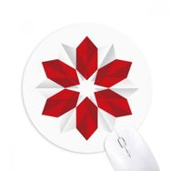 Dıythinker Soyut Noel Çiçeği Origami Desenli Baskılı Yuvarlak Kaymaz Kauçuk Mouse Pad