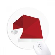 Dıythinker Soyut Noel Şapkası Origami Desenli Baskılı Yuvarlak Kaymaz Kauçuk Mouse Pad