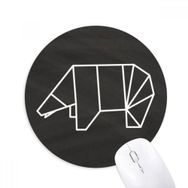 Dıythinker Soyut Origami Ayısı Geometrik Şekilli Baskılı Yuvarlak Kaymaz Kauçuk Mouse Pad
