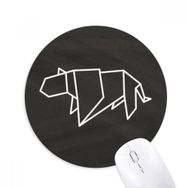 Dıythinker Soyut Origami Kaplan Geometrik Şekilli Baskılı Yuvarlak Kaymaz Kauçuk Mouse Pad