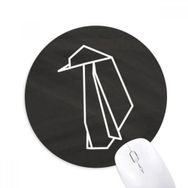 Dıythinker Soyut Origami Penguen Geometrik Şekilli Baskılı Yuvarlak Kaymaz Kauçuk Mouse Pad