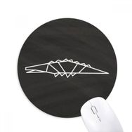 Dıythinker Soyut Origami Timsah Geometrik Şekilli Baskılı Yuvarlak Kaymaz Kauçuk Mouse Pad