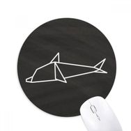 Dıythinker Soyut Origami Yunus Geometrik Şekilli Baskılı Yuvarlak Kaymaz Kauçuk Mouse Pad