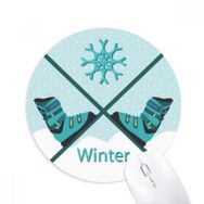 Dıythinker Spor Kayak Botları Suluboya Desenli Baskılı Yuvarlak Kaymaz Kauçuk Mouse Pad