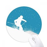 Dıythinker Spor Kayak Kayak Kayak Direk Baskılı Yuvarlak Kaymaz Kauçuk Mouse Pad