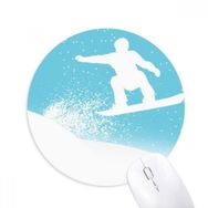 Dıythinker Spor Kayak Suluboya İllüstrasyon Desen Baskılı Yuvarlak Kaymaz Kauçuk Mouse Pad