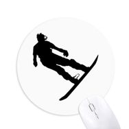 Dıythinker Spor Kayak Tahtası Kayakcusu Baskılı Yuvarlak Kaymaz Kauçuk Mouse Pad