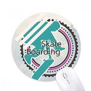 Dıythinker Spor Snowboard Atletleri İllüstrasyon Baskılı Yuvarlak Kaymaz Kauçuk Mouse Pad