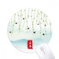 Dıythinker Spring Begins Twenty Four Solar Term Baskılı Yuvarlak Kaymaz Kauçuk Mouse Pad