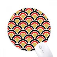 Dıythinker Squama Kırmızı Altın Siyah Desenli Baskılı Yuvarlak Kaymaz Kauçuk Mouse Pad