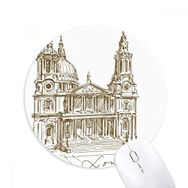 Dıythinker St.Paul's Cathedral England Londra Baskılı Yuvarlak Kaymaz Kauçuk Mouse Pad