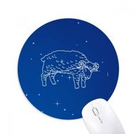 Dıythinker Star Universe Koç Takımyıldızı Baskılı Yuvarlak Kaymaz Kauçuk Mouse Pad