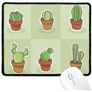 Dıythinker Succulents Kaktüs Saksısı Bitki İllüstrasyon Desen Kaymaz Mouse Pad