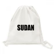 Dıythinker Sudan Ülke Adı Siyah Kanvas İpli Sırt Çantası