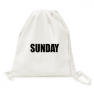 Dıythinker Sunday Weeks Siyah Kelimeler Kanvas İpli Sırt Çantası