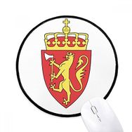 Dıythinker Svalbard Avrupa Ulusal Amblem Yuvarlak Kaymaz Mouse Pad