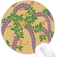 Dıythinker Tablo Japon Kültürü Mor Çiçek Yuvarlak Kaymaz Kauçuk Mouse Pad