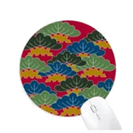 Dıythinker Tablo Japon Kültürü Yapraklar Yuvarlak Kaymaz Kauçuk Mouse Pad