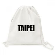 Dıythinker Taipei Çin Şehir Adı Kanvas İpli Sırt Çantası