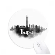 Dıythinker Taipei Tayvan Çin Simgesi Mürekkep Şehir Yuvarlak Kaymaz Kauçuk Mouse Pad