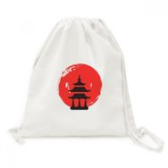 Dıythinker Tapınağı Soyut Fırça Japonya Tuval İpli Sırt Çantası