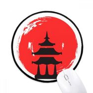 Dıythinker Tapınağı Soyut Fırça Japonya Yuvarlak Kaymaz Mouse Pad