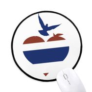 Dıythinker Tayland I Love Tayland Kalp Martı Yuvarlak Kaymaz Mouse Pad
