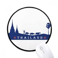Dıythinker Tayland Krallığı Gümrük Kültürü Yuvarlak Kaymaz Mouse Pad