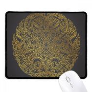 Dıythinker Tayland Kültür Dairesel Altın Varak Kaymaz Mouse Pad