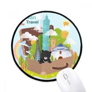 Dıythinker Tayvan Seyahat 101 Bina Çin Yuvarlak Kaymaz Mouse Pad