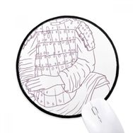 Dıythinker Terracotta Savaşçı Çin Çin Çizim Yuvarlak Kaymaz Mouse Pad