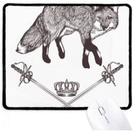 Dıythinker Tilki Kılıç Tacı Hayvan Barok Stil Kaymaz Mouse Pad