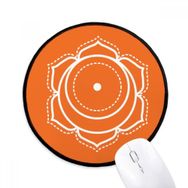 Dıythinker Totem Desen Daire Sembol Çiçek Yuvarlak Kaymaz Mouse Pad