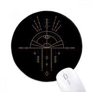 Dıythinker Totem Desen Geometri Fan Alien Yuvarlak Kaymaz Mouse Pad
