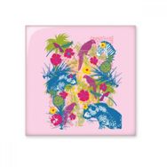 Dıythinker Tropikal Stil Papağan Ayısı Zebra 20x20 cm Seramik Karo