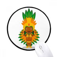 Dıythinker Turuncu Vahşi Brezilya Karikatür Yuvarlak Kaymaz Mouse Pad