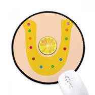 Dıythinker U Alfabe Turuncu Meyve Sevimli Desen Yuvarlak Kaymaz Mouse Pad