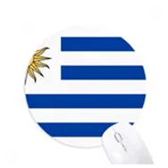 Dıythinker Uruguay Ulusal Bayrağı Güney Amerika Ülke Yuvarlak Kaymaz Kauçuk Mouse Pad