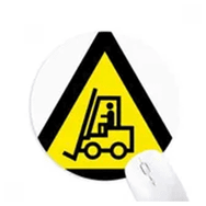 Dıythinker Uyarı Sembolü Sarı Siyah Forkliftler Üçgen Yuvarlak Kaymaz Kauçuk Mouse Pad