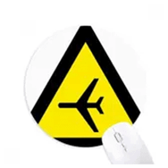 Dıythinker Uyarı Sembolü Sarı Siyah Uçak Üçgen Yuvarlak Kaymaz Kauçuk Mouse Pad