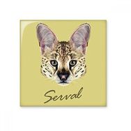 Dıythinker Uzun Gözlü Benekli Vahşi Serval Hayvan 20x20 cm Seramik Karo